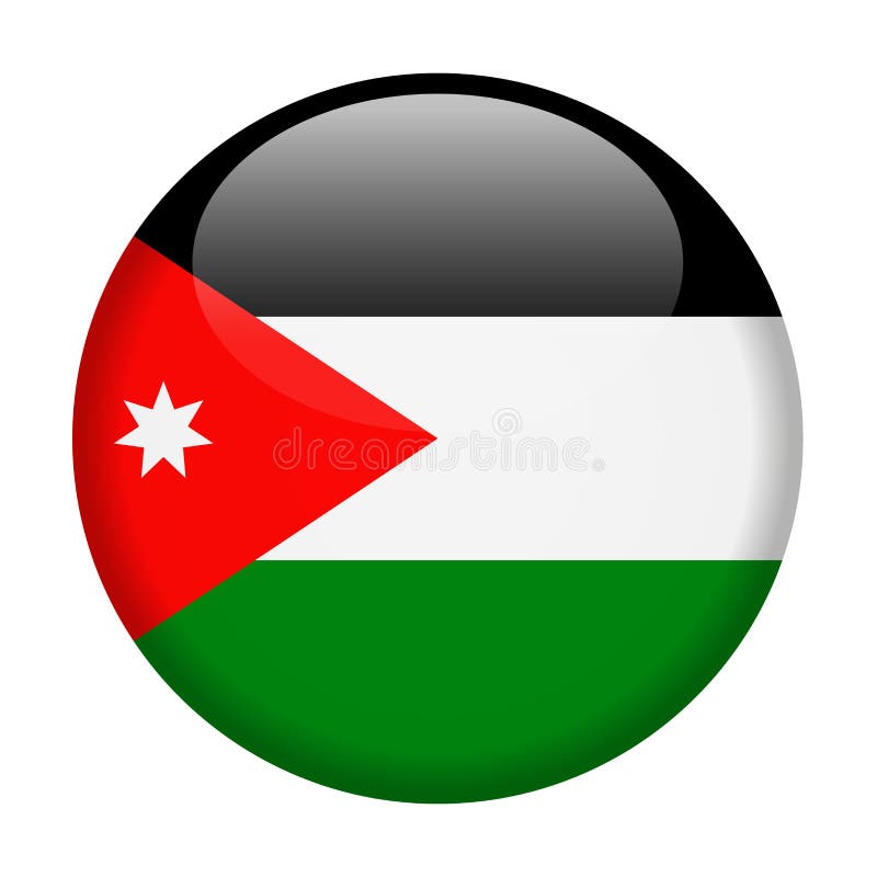 Download Round Flag of Jordan stock illustration. Illustration of ...
