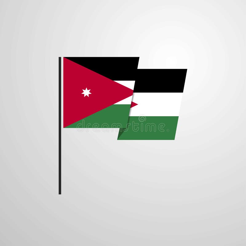 Download Jordan Waving Flag Design Vector Background Stock Vector ...