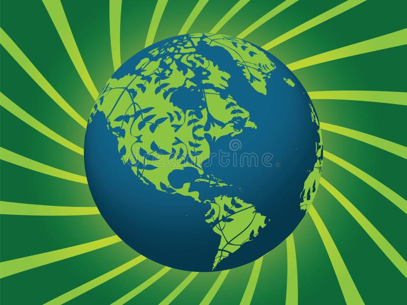 Abstract illustration of eco green earth. Abstract illustration of eco green earth