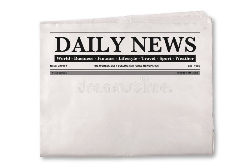 Jornal vazio fotografia de stock Jornal vazio fotografia de stock