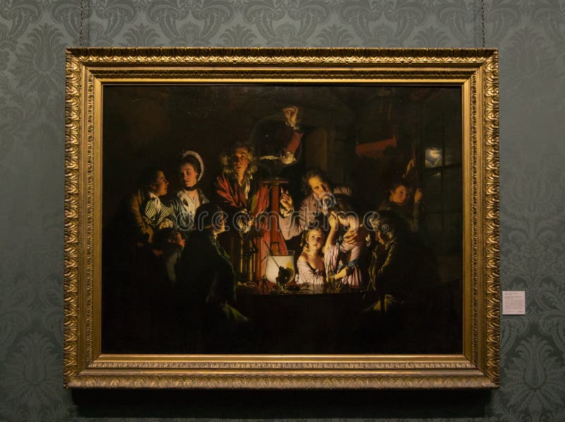 Joseph Wright Of Derby Filozof Prezentujący Model Układu Słonecznego Joseph Wright of Derby - Het National Gallery, Londen Redactionele