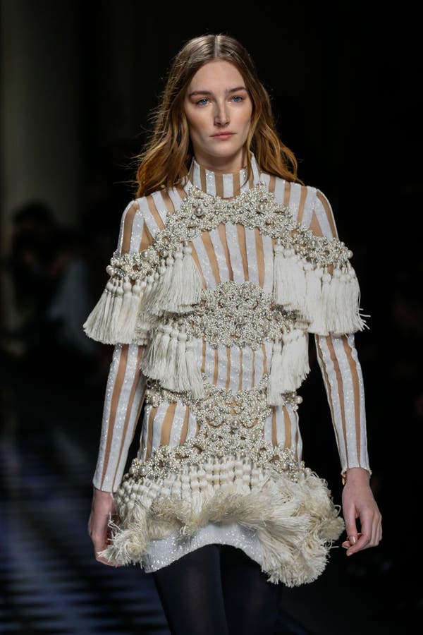 Josephine Le Tutour Walks the Runway during the Balmain Show Editorial ...