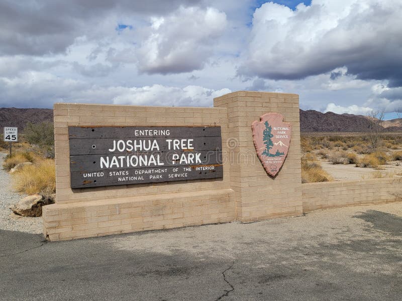 Joshua Tree National Park Entrance Sign Editorial Image Image of