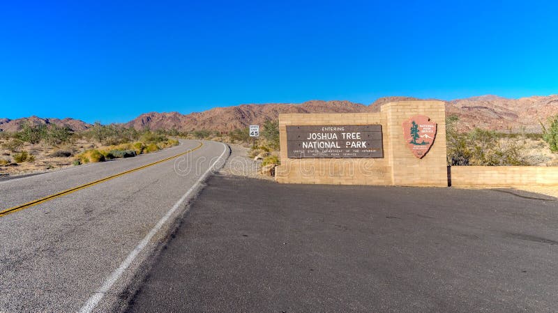 Joshua Tree National Park Sign Editorial Photography - Image of sign ...