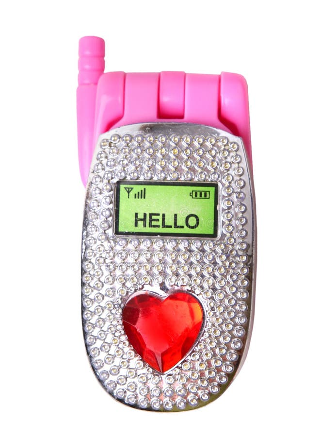 Jouet en plastique de téléphone d'isolement image stock Jouet en plastique de téléphone d'isolement image stock