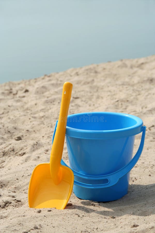 Bucket and Shovel in the Sand. Bucket and Shovel in the Sand