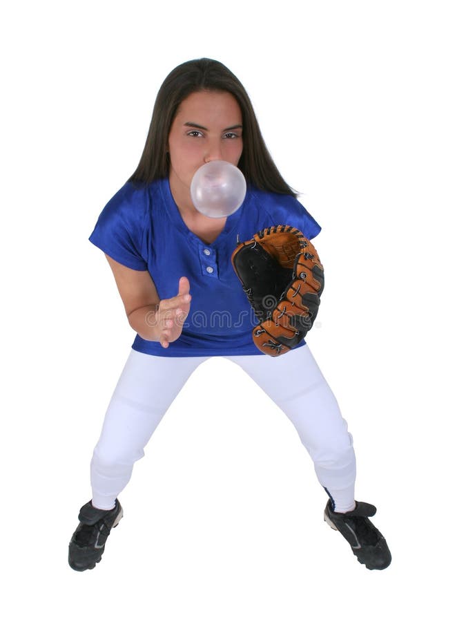 Joueur de base-ball de Bubblegum photo stock Joueur de base-ball de Bubblegum photo stock