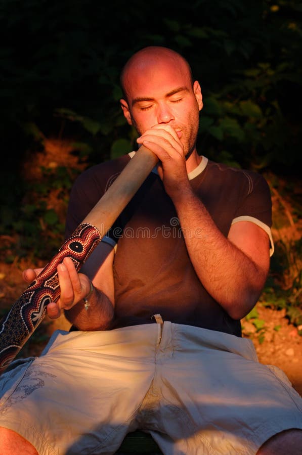 Didgeridoo, Instrument Musical Des Aboriginals Australiens Image stock