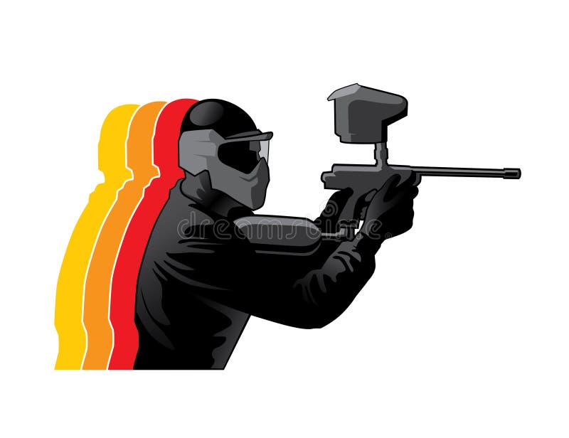 Joueur de Paintball illustration libre de droits Joueur de Paintball illustration libre de droits