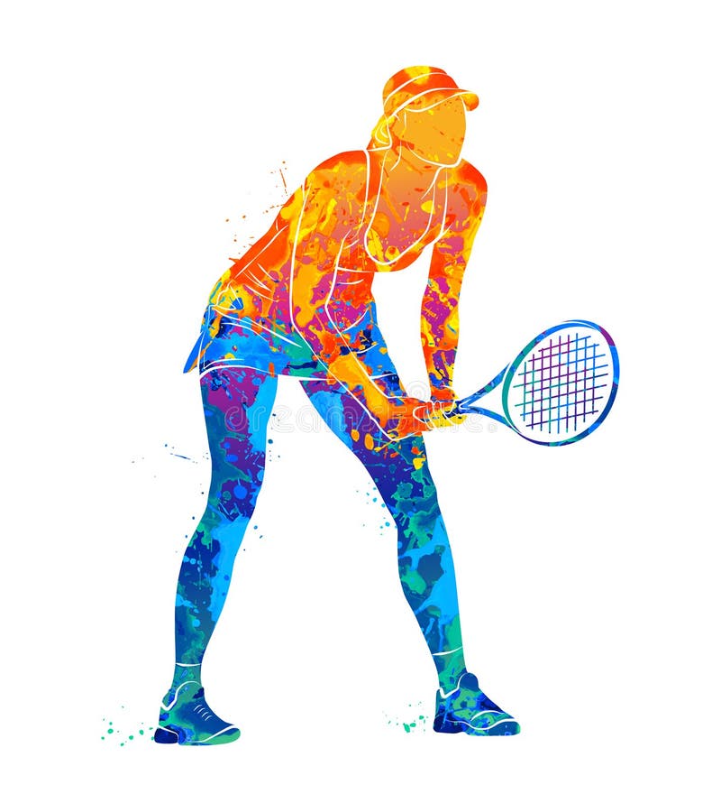 Joueur de tennis, silhouette