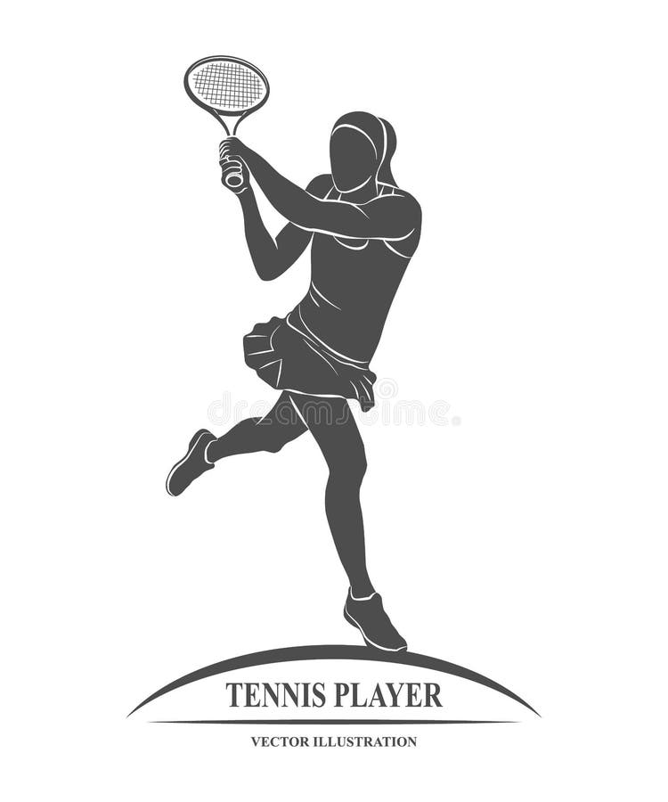 Joueur de tennis, silhouette
