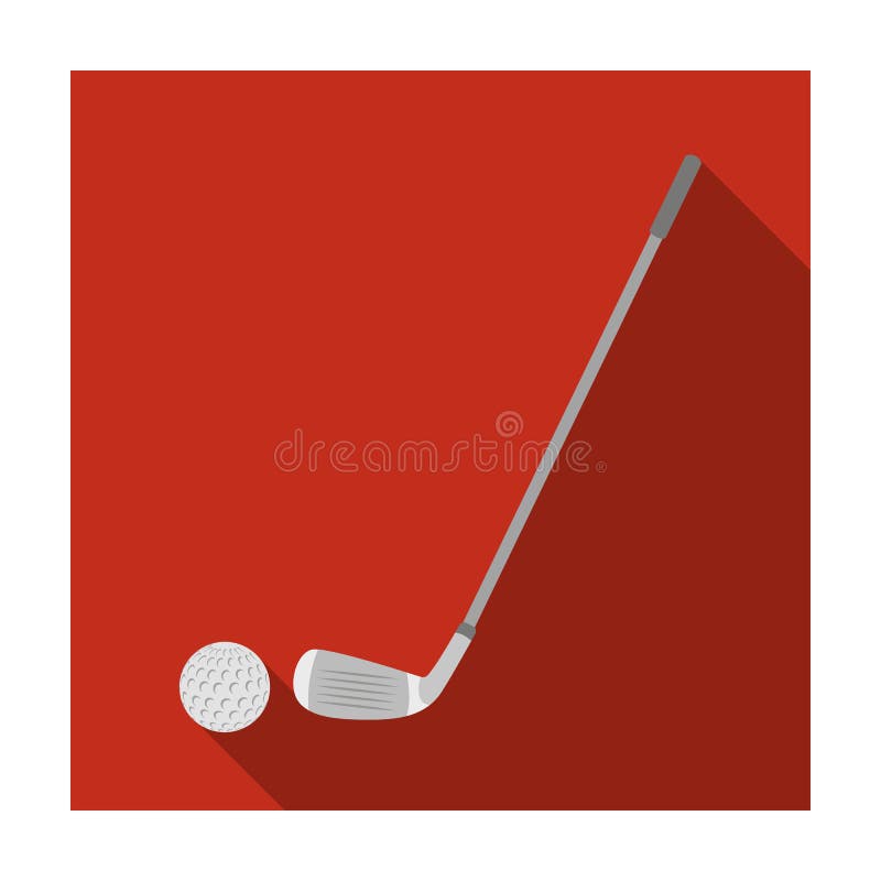 Jouez au golf l'icône dans le style plat d'isolement sur le fond blanc Illustration de vecteur d'actions de symbole de pays de l'