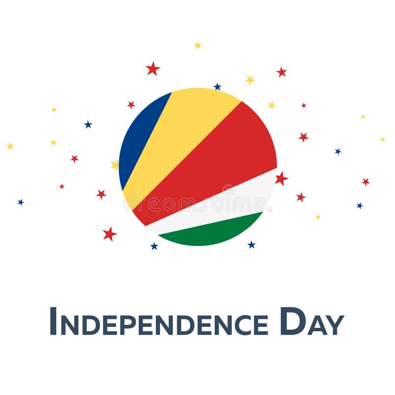 Jour de la Déclaration d'Indépendance des Seychelles Drapeau patriotique Illustration de vecteur illustration libre de droits Jour de la Déclaration d'Indépendance des Seychelles Drapeau patriotique Illustration de vecteur illustration libre de droits