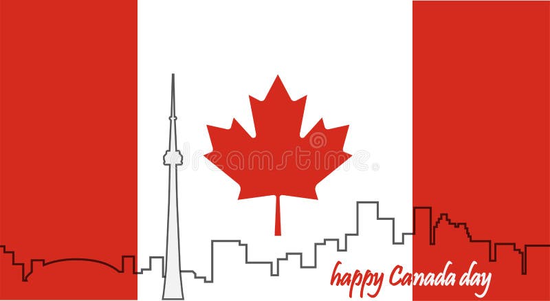 Jour du Canada Indicateur canadien Le vol de l'oiseau - 1 illustration de vecteur