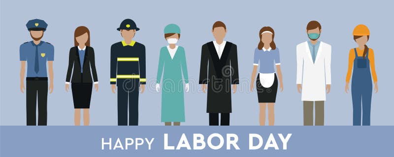 happy labor day 1 may worker different professional groups vector illustration EPS10. happy labor day 1 may worker different professional groups vector illustration EPS10