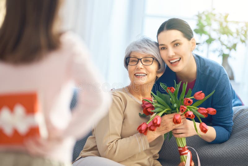 Jour heureux du `s de mère image libre de droits