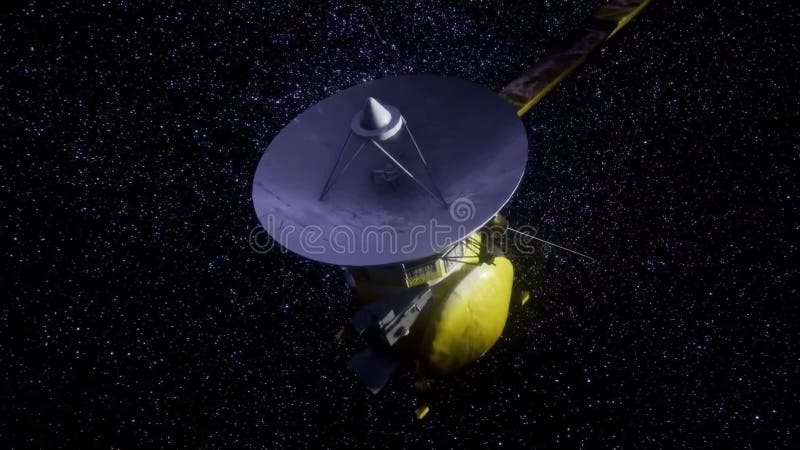 The journey of the Cassini probe to outer space. royalty free illustration