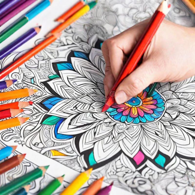 Journey into Creativity with Unique Coloring Book Sketches Stock(04)