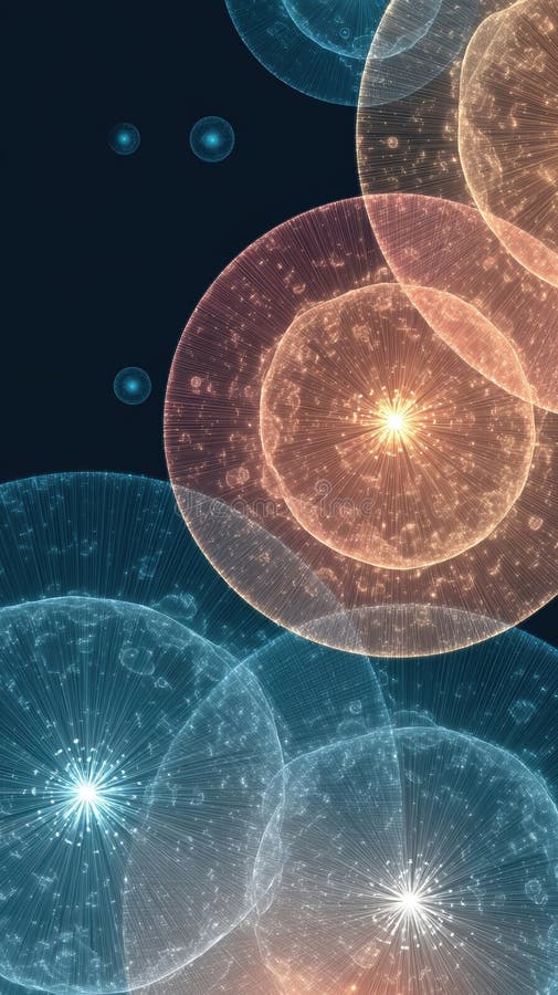 Journey Through the Quantum World With Visualization of Subatomic Particles and Molecules royalty free stock images