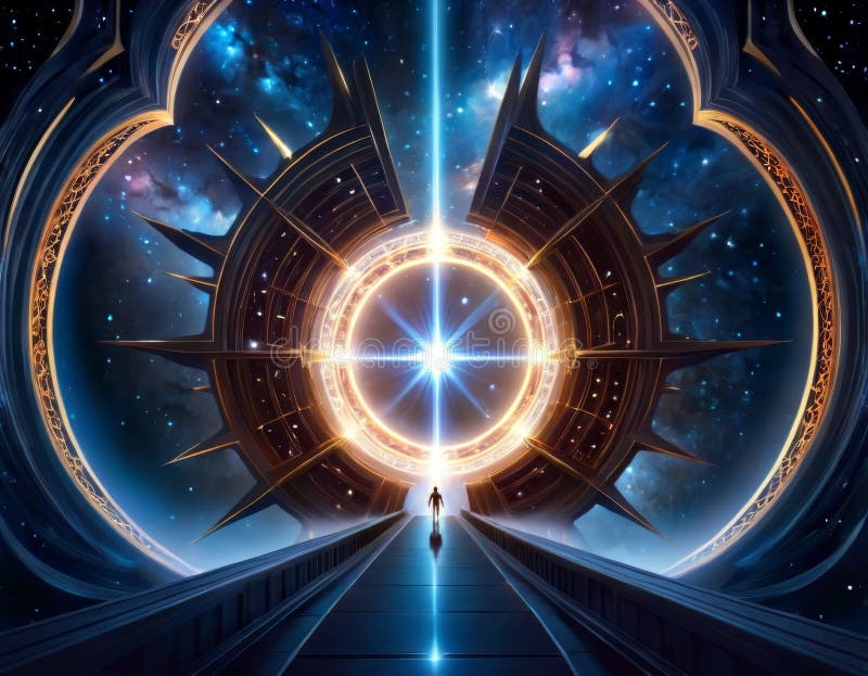 Journey to the Cosmic Gateway stock photo