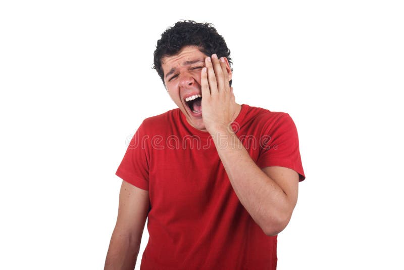 Jovem com dor de dente fotografia de stock Jovem com dor de dente fotografia de stock