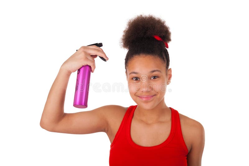 Jovem mulher afro-americana com cabelo afro fotografia de stock royalty free Jovem mulher afro-americana com cabelo afro fotografia de stock royalty free