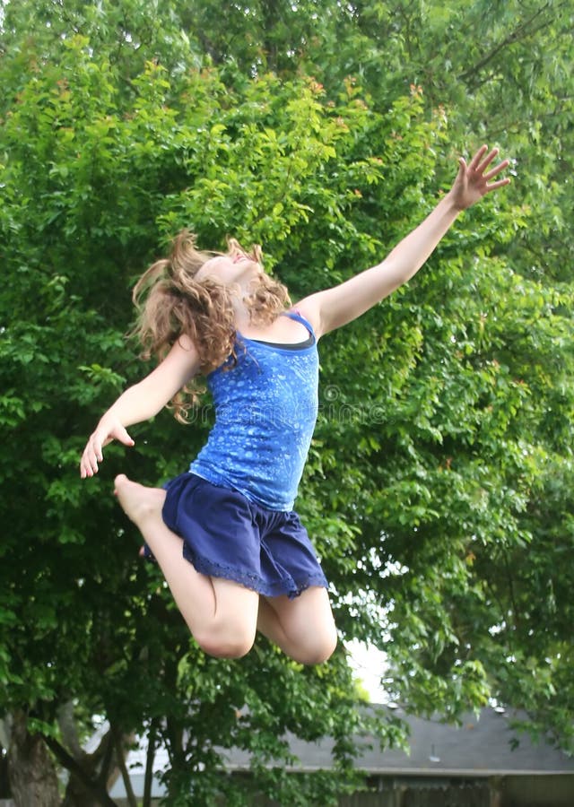 Joy of Jumping royalty free stock photography