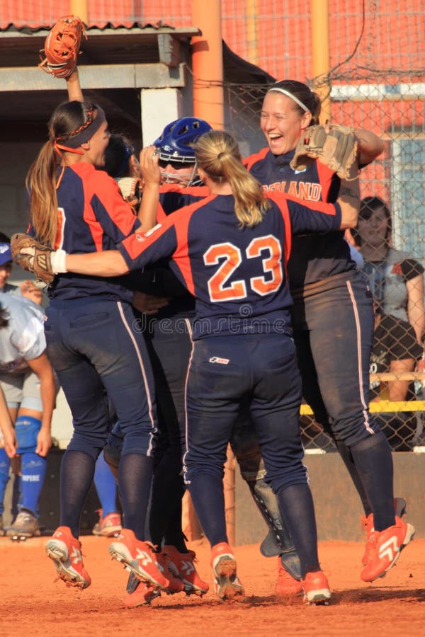 Joy in softball royalty free stock photography Joy in softball royalty free stock photography