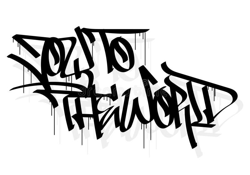 JOY TO the WORLD Word Graffiti Tag Style Stock Vector - Illustration of