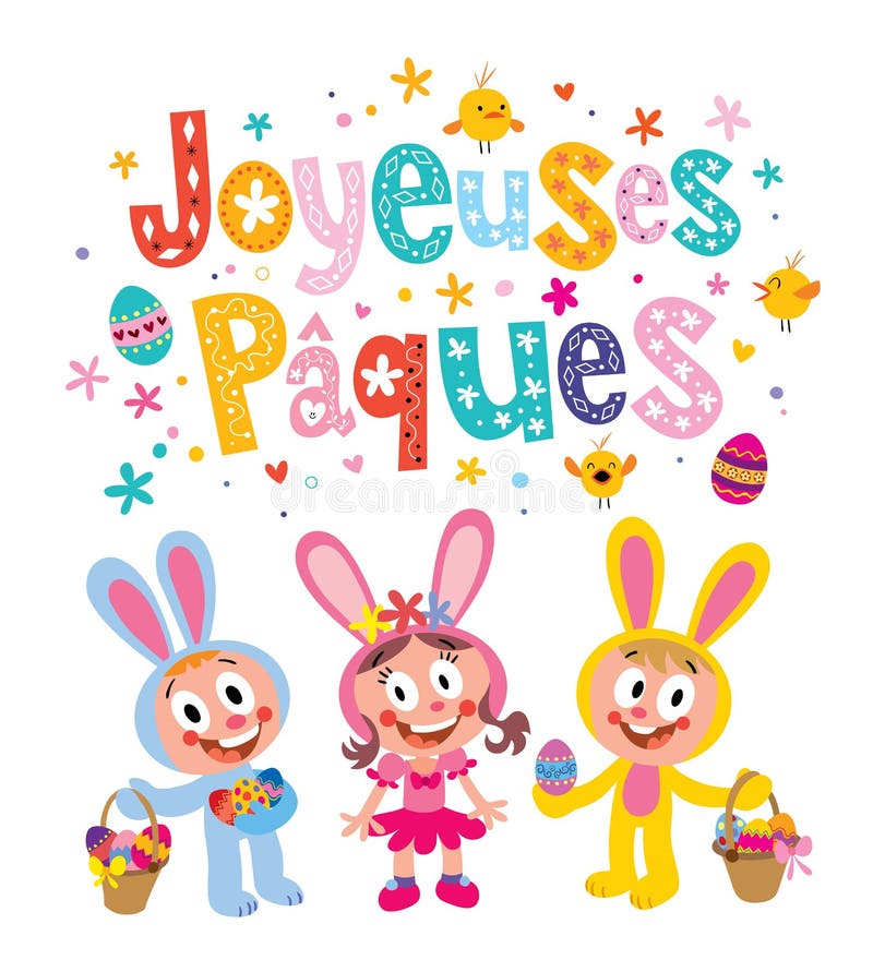 Joyeuses Paques Frohliche Ostern In Der Franzosischen Grusskarte Mit Netten Kind Osterhasen Vektor Abbildung Illustration Von Blume Darstellung Joyeuses Paques Frohliche Ostern In Der Franzosischen Grusskarte Mit Netten Kind Osterhasen Vektor Abbildung Illustration Von Blume Darstellung