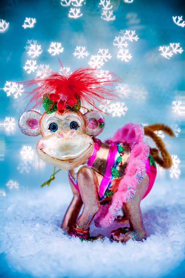 Joyeux concept de vacances de singe pendant les nouvelles années 2016 photo libre de droits Joyeux concept de vacances de singe pendant les nouvelles années 2016 photo libre de droits