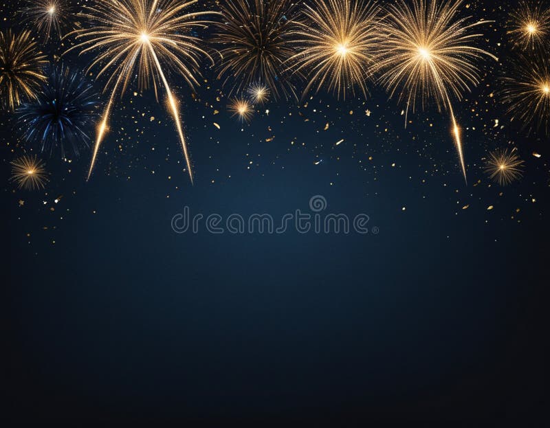Joyeux feux d'artifice de nuit ciel pour votre conception de carte illustration de vecteur