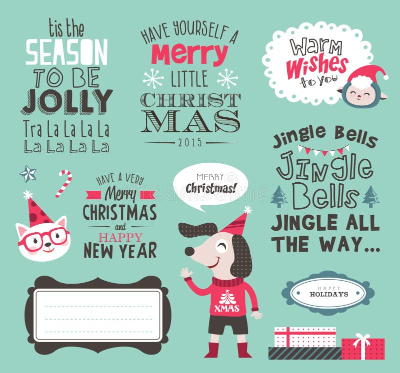 Set of Christmas design elements. Set of Christmas design elements