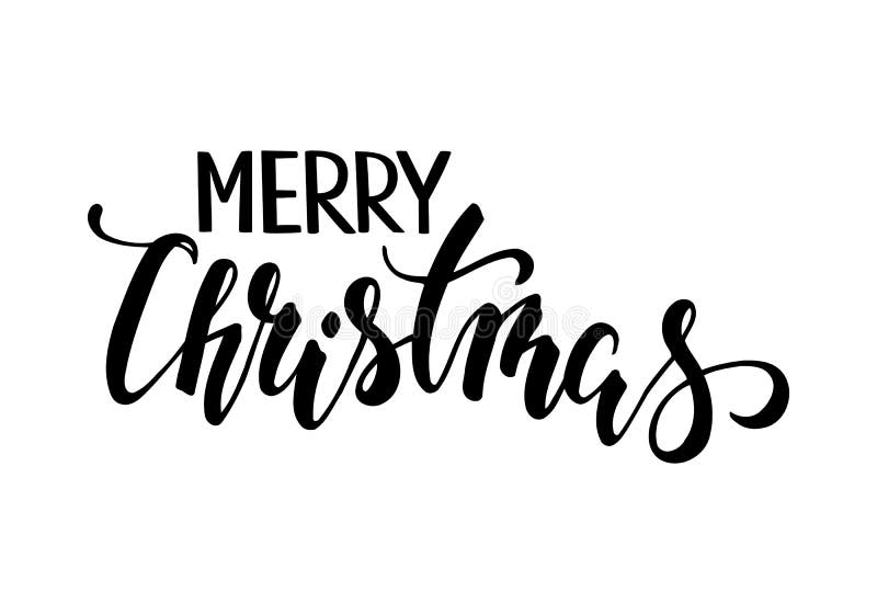 Joyeux Noël Calligraphie et lettrage créatifs tirés par la main de stylo de brosse illustration de vecteur Joyeux Noël Calligraphie et lettrage créatifs tirés par la main de stylo de brosse illustration de vecteur