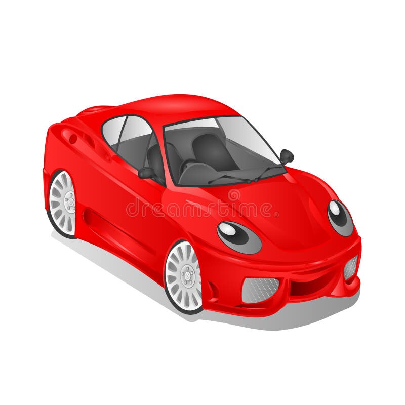 Joyeux petit vecteur de voiture illustration stock Joyeux petit vecteur de voiture illustration stock