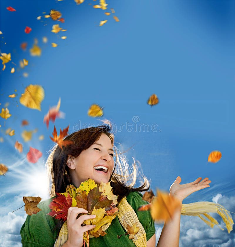 Joyful autumn 2 royalty free stock photo Joyful autumn 2 royalty free stock photo