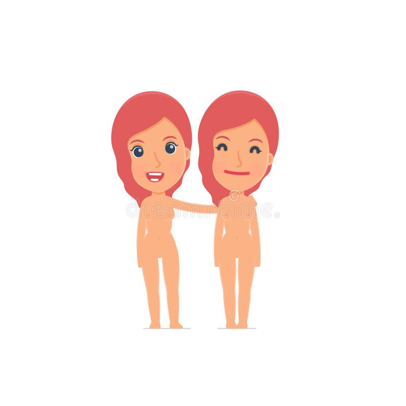 Joyful Character Naked Female and His Best Friend Standing Together Stock  Illustration - Illustration of supporting, helping: 65296421