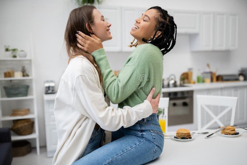 Joyful And Lesbian African American Woman Stock Image Image Of Delicious Daylight 264018397