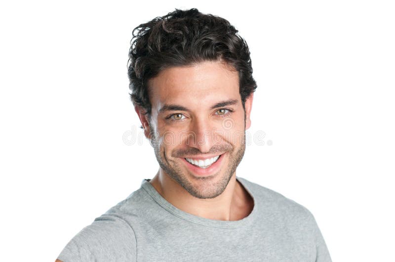 Joyful man face stock image