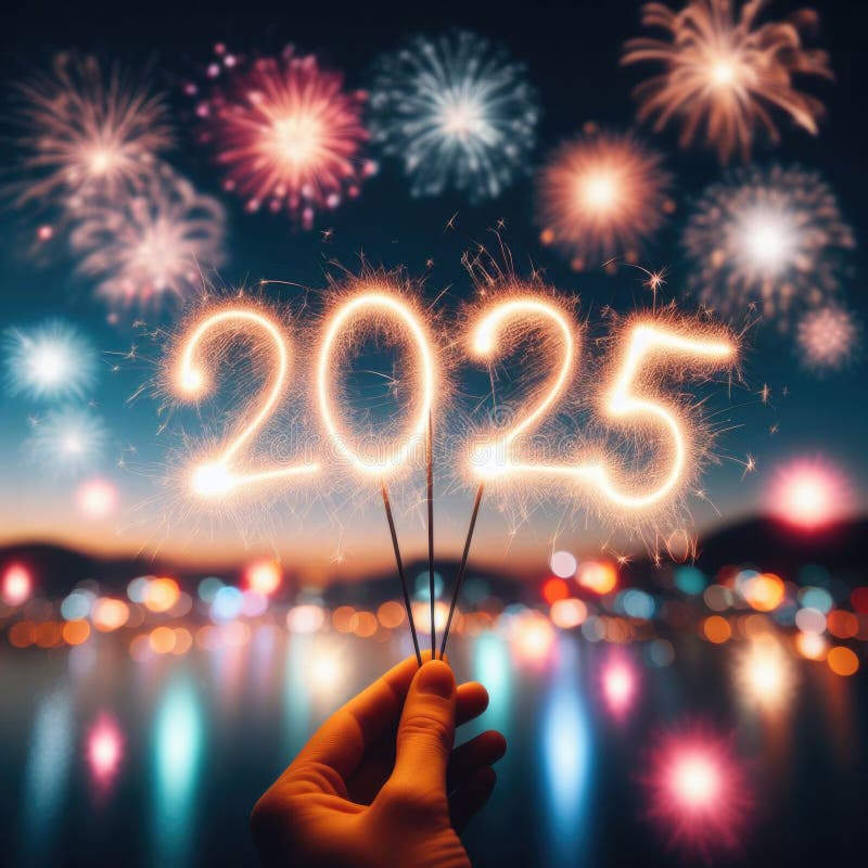 Joyful Sparklers Display New Years Celebrations in 2025 Sparkle Stock