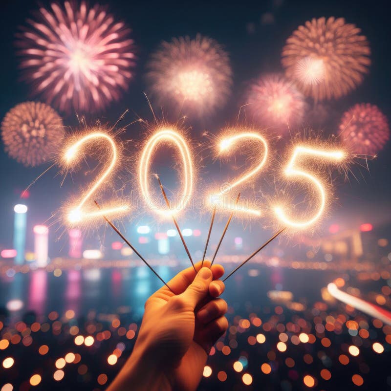 Joyful Sparklers Display New Years Celebrations in 2025 Sparkle Stock