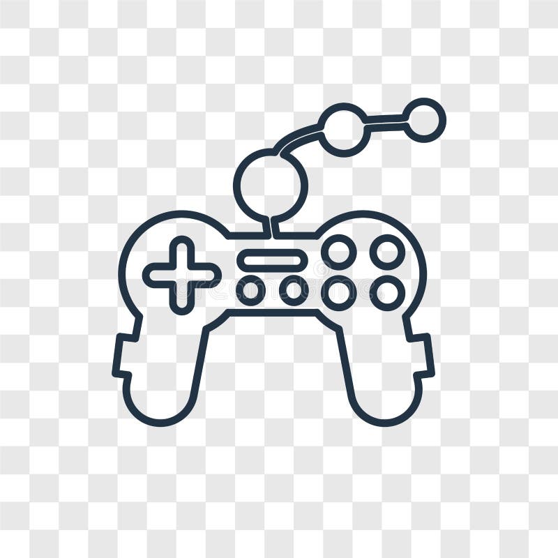 Joypad concept vector linear icon isolated on transparent background, Joypad concept transparency logo in outline style royalty free illustration Joypad concept vector linear icon isolated on transparent background, Joypad concept transparency logo in outline style royalty free illustration