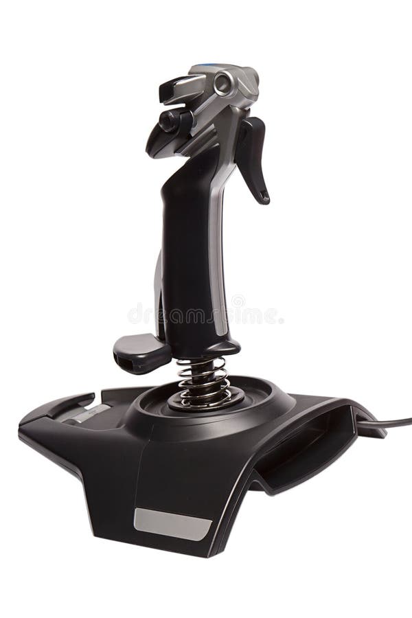 Joystick for Aircraft Simulator Stock Image - Image of isolated, play:  21079015