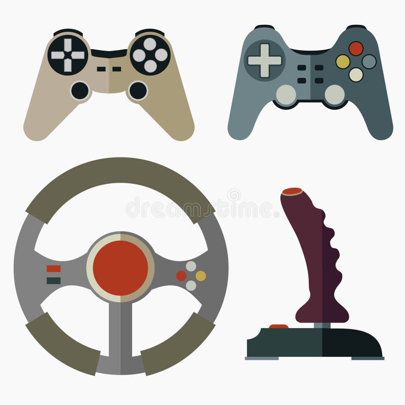 Joystick Flat Icon Playing Online Gamepad Cartoon Icon Game Controller  Stock Illustration - Download Image Now - iStock
