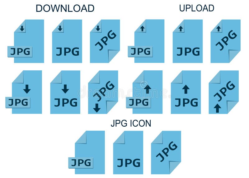 Jpgmappformat Foto- och diagramfiltypsymboler stock illustrationer Jpgmappformat Foto- och diagramfiltypsymboler stock illustrationer