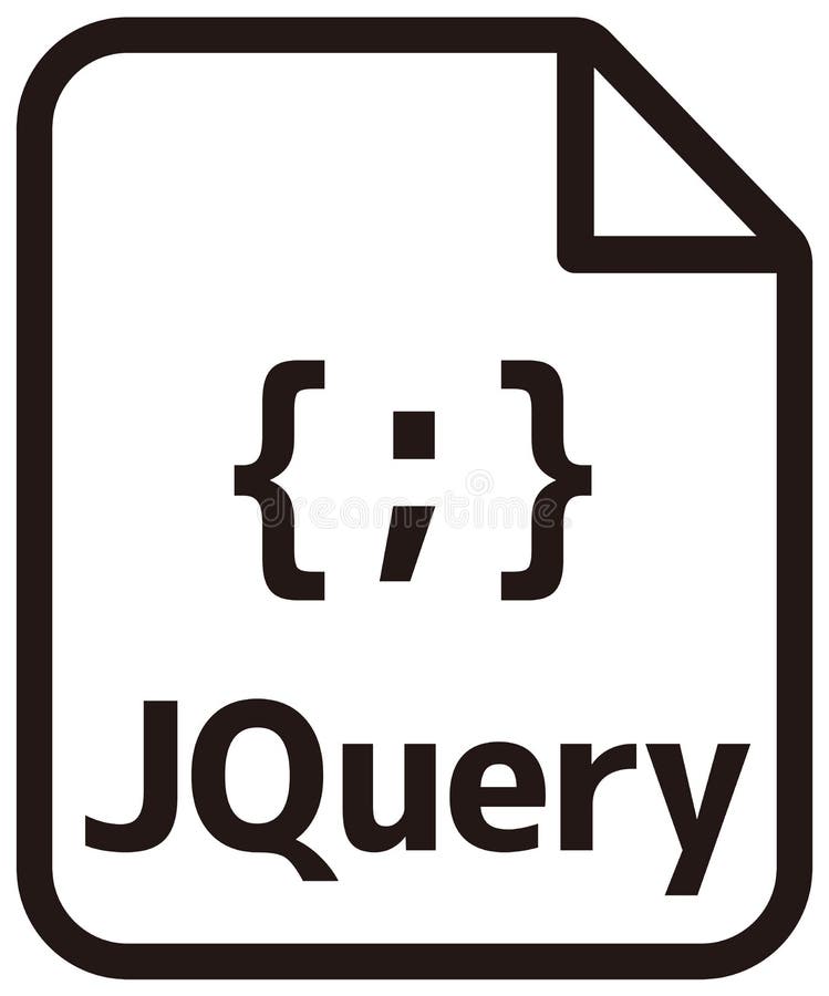 JQuery icon | Major programming language vector icon illustration vector illustration