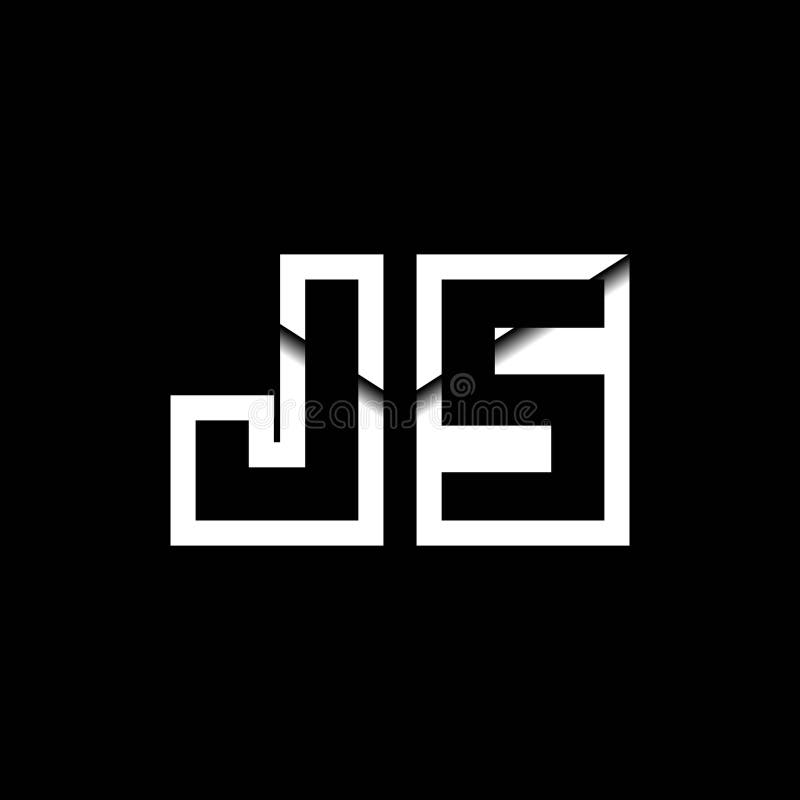 JS Monogram Envelope Shape Style. JS Monogram Logo letter Message Envelope Icon Shape Style template vector