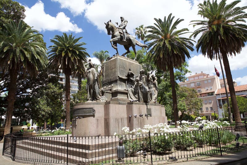 Monument In Plaza De Armas (main Square) In Maras Editorial Stock Image ...