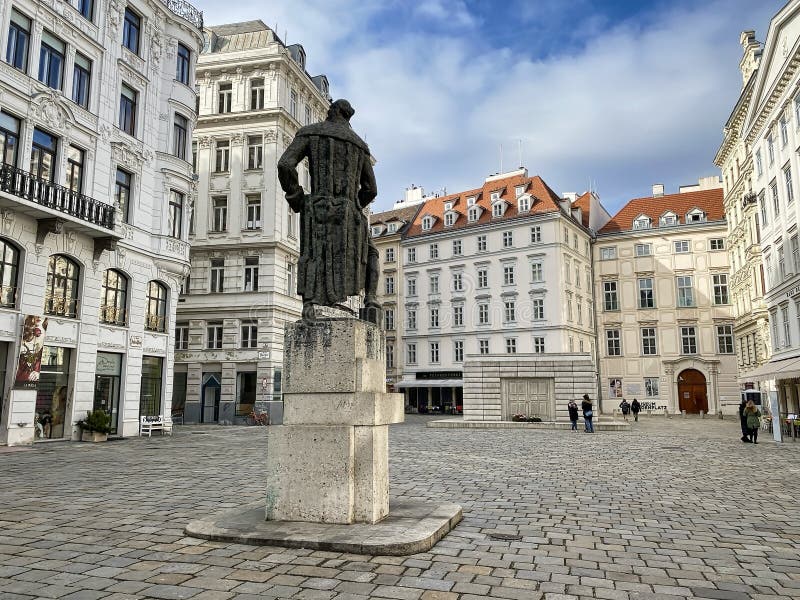 Judenplatz With Holocaust Memorial. Vienna, Austria - February 6, 2020: Judenplatz in central Vienna with Holocaust Memorial, also known as the nameless library royalty free stock photos Judenplatz With Holocaust Memorial. Vienna, Austria - February 6, 2020: Judenplatz in central Vienna with Holocaust Memorial, also known as the nameless library royalty free stock photos