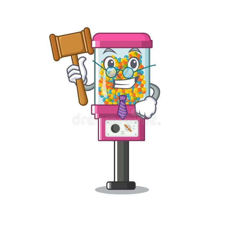 Judge Candy Cane Above the Mascot Table Stock Vector Illustration of